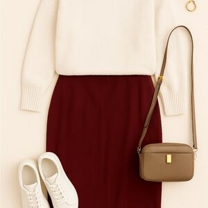 Liz Claiborne Maroon Skirt